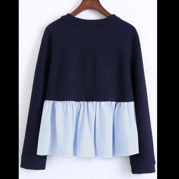 Long sleeve peplum top - Picture 2 of 3